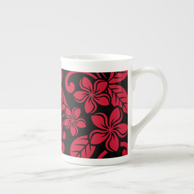 ISLAND PLUMERIA (BLACK/RED) BONE CHINA MUGG BENPORSLIN MUGG (Höger)