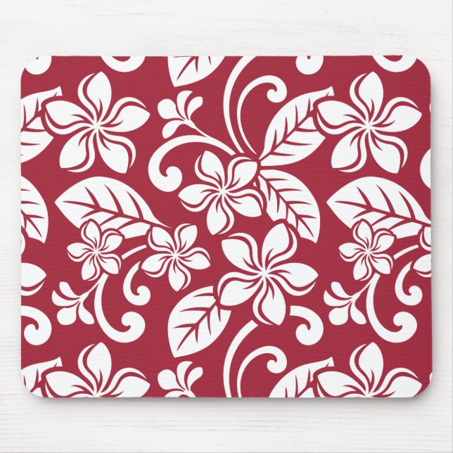 ISLAND PLUMERIA (CARDINAL RED) Mousepad Musmatta (Framsidan)
