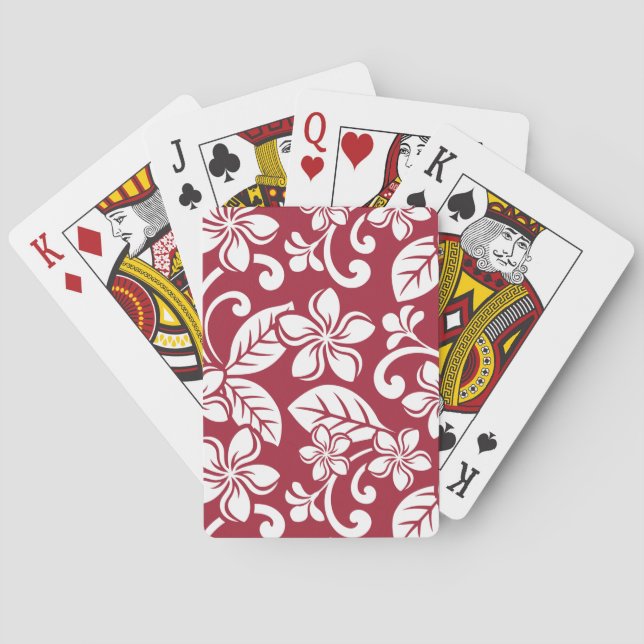 ISLAND PLUMERIA (CARDINAL RED) Spelkort (Baksidan)