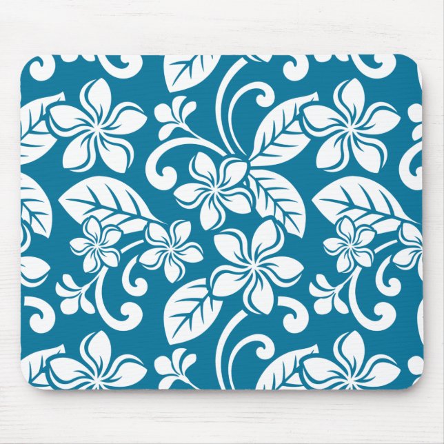 ISLAND PLUMERIA (CARIBBEAN BLUE) Mousepad Musmatta (Framsidan)