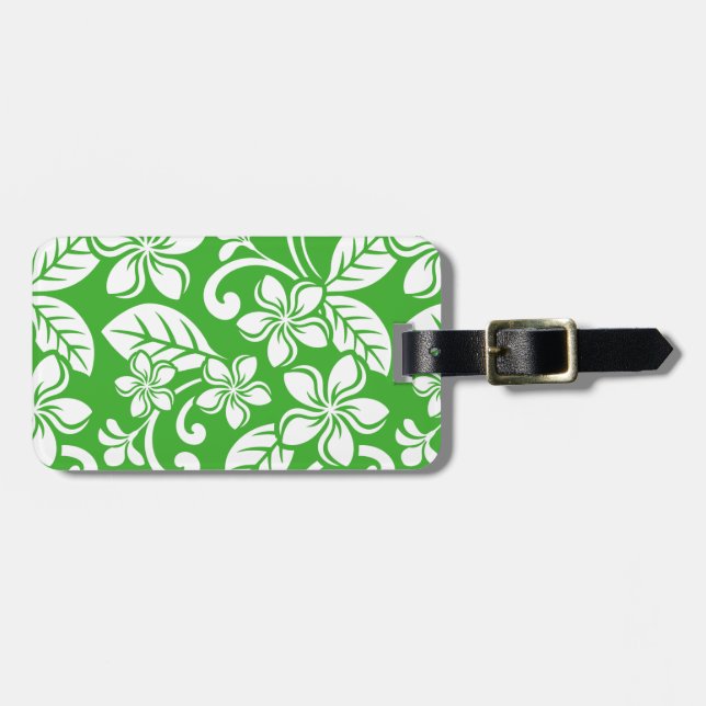 ISLAND PLUMERIA (CITRUS-GRÖNTEN) BAGAGEBRICKA (Horisontell Framsida)