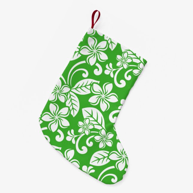 ISLAND PLUMERIA (CITRUS-GRÖNTEN) LITEN JULSTRUMPA (Framsidan (Hängande))