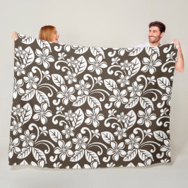 ISLAND PLUMERIA (COFFEE BROWN) FLEECEFILT