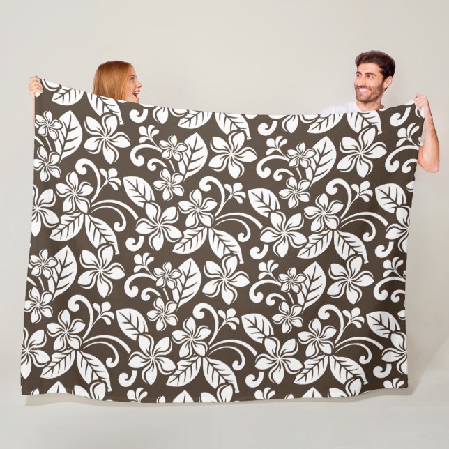 ISLAND PLUMERIA (COFFEE BROWN) FLEECEFILT (På plats)