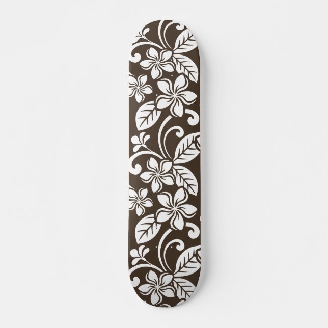 ISLAND PLUMERIA (COFFEE BROWN) MINI SKATEBOARD BRÄDA 18,5 CM (Framsida)