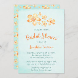 Island Plumeria Inbjudningskort för möhippa