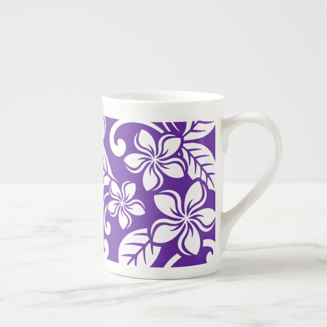 ISLAND PLUMERIA (LILA) BONE CHINA MUGG BENPORSLIN MUGG (Höger)
