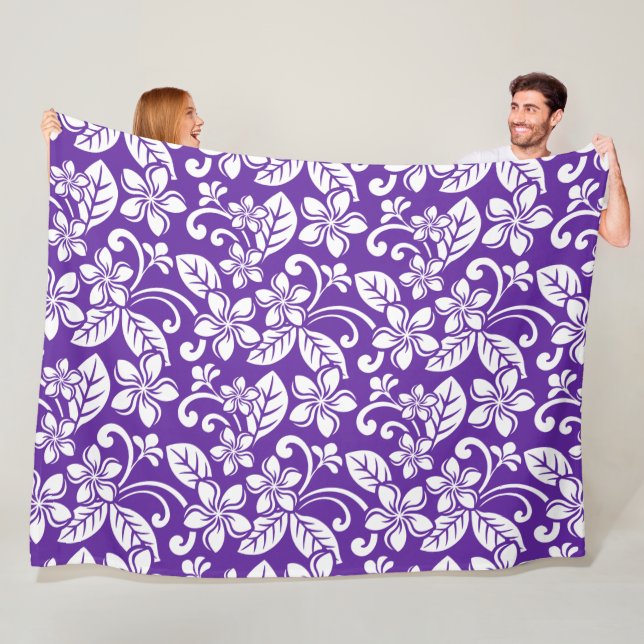 ISLAND PLUMERIA (LILA) FLEECEFILT (På plats)