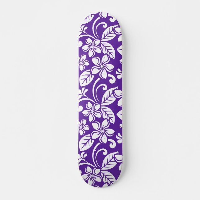 ISLAND PLUMERIA (LILA) MINI SKATEBOARD BRÄDA 18,5 CM (Framsida)