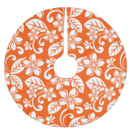 ISLAND PLUMERIA (MYCKET ORANGE) JULGRANSMATTA BORSTAD POLYESTER