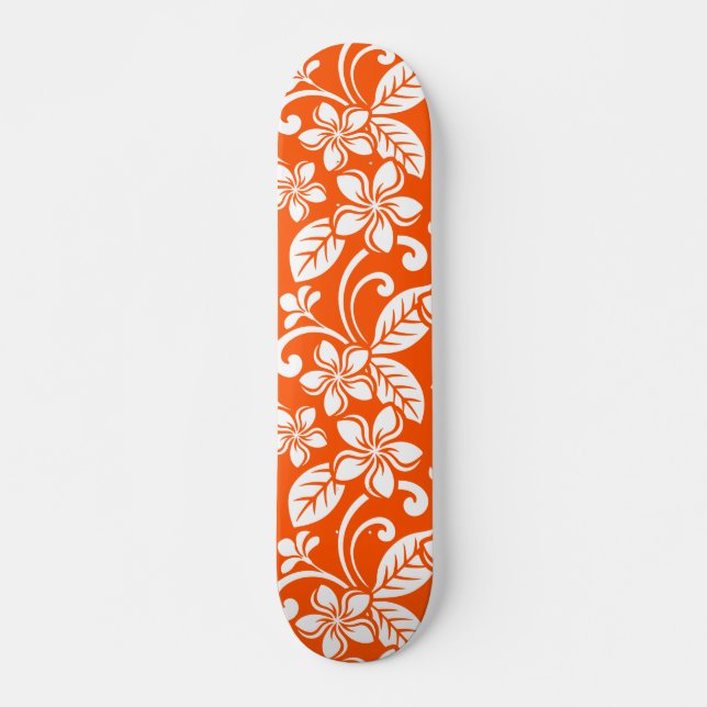 ISLAND PLUMERIA (MYCKET ORANGE) Skateboard (Framsida)