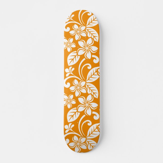 ISLAND PLUMERIA (ORANGE) MINI SKATEBOARD BRÄDA 18,5 CM (Framsida)