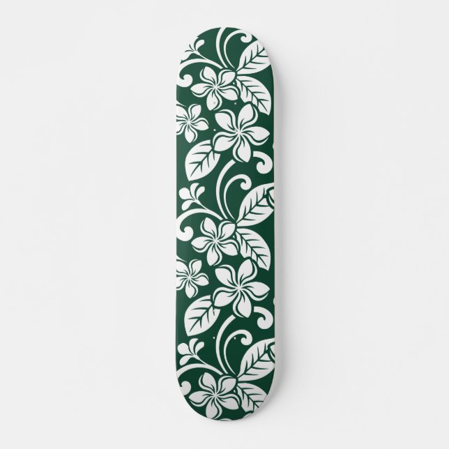 ISLAND PLUMERIA (SKOGSGRÖNTEN) MINI SKATEBOARD BRÄDA 18,5 CM (Framsida)