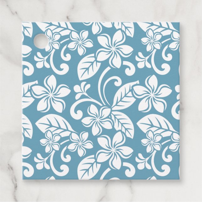 ISLAND PLUMERIA (SLAT BLUE) GÅVOR ETIKETTER (Framsida)
