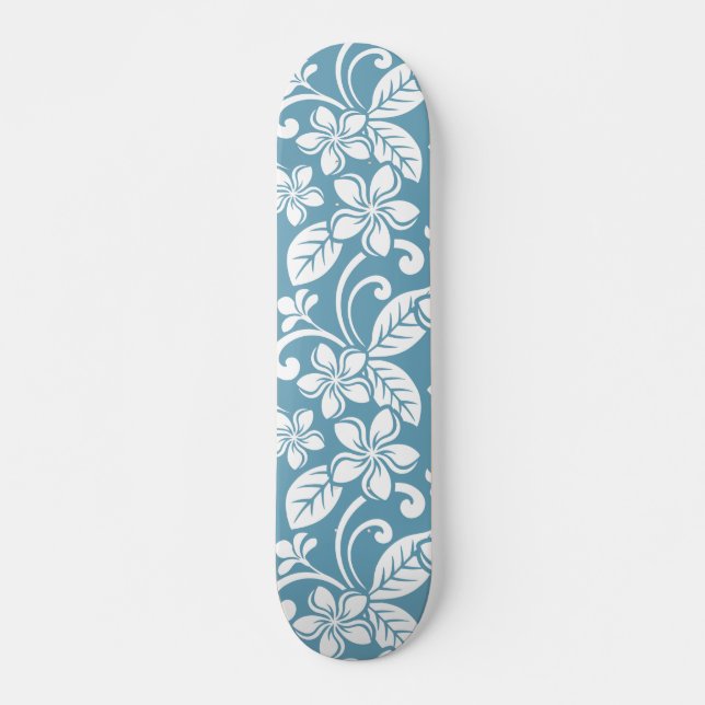 ISLAND PLUMERIA (SLAT BLUE) MINI SKATEBOARD BRÄDA 18,5 CM (Framsida)