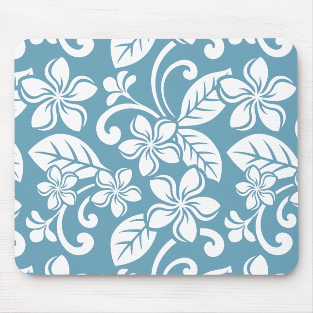 ISLAND PLUMERIA (SLATE BLUE) Mousepad Musmatta (Framsidan)