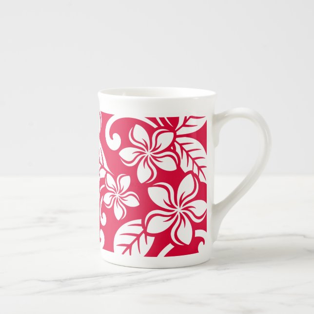 ISLAND PLUMERIA (STRAWBERRY RED) BONE CHINA MUGG BENPORSLIN MUGG (Höger)