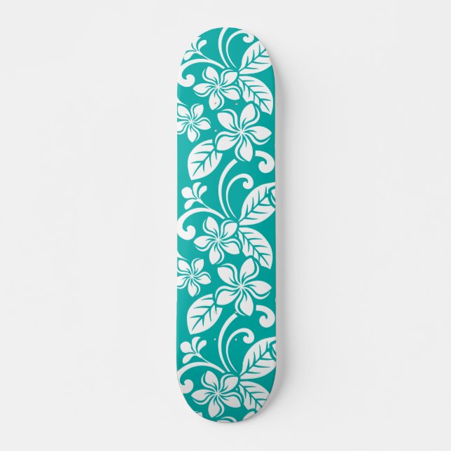 ISLAND PLUMERIA (TURKIET) MINI SKATEBOARD BRÄDA 18,5 CM (Framsida)