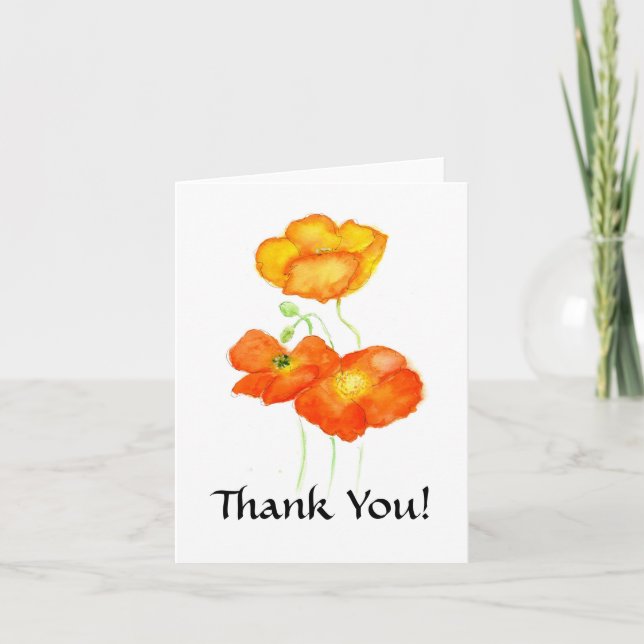 Island Poppies Tack Notecard (Framsida)