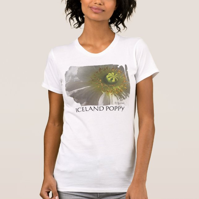 Island Poppy Golden Gult T-shirt (Framsida)