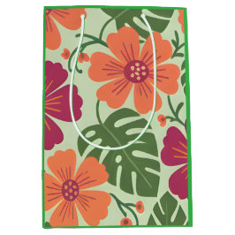 Island Radiance: Bold Tropical Hibiscus & Monstera