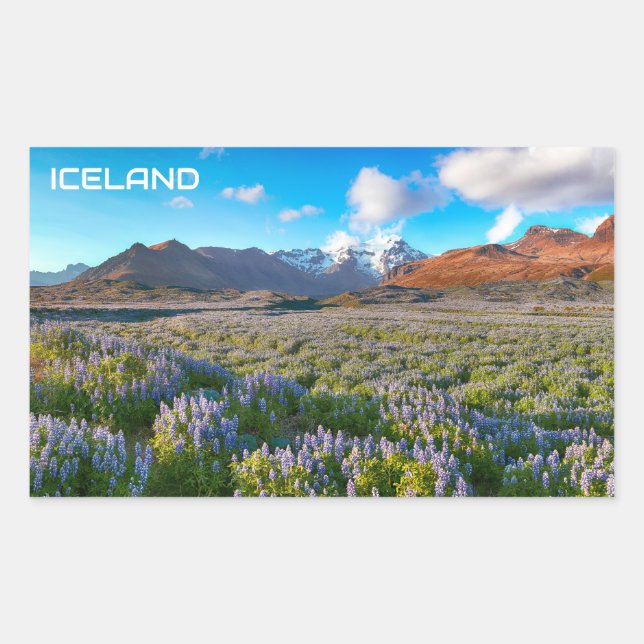 Island Rektangulärt Klistermärke (Framsida)