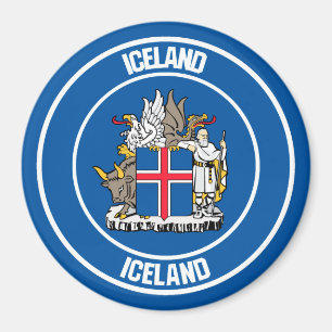 Island Round Emblem Magnet