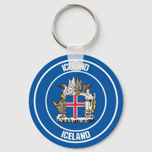 Island Round Emblem Nyckelring