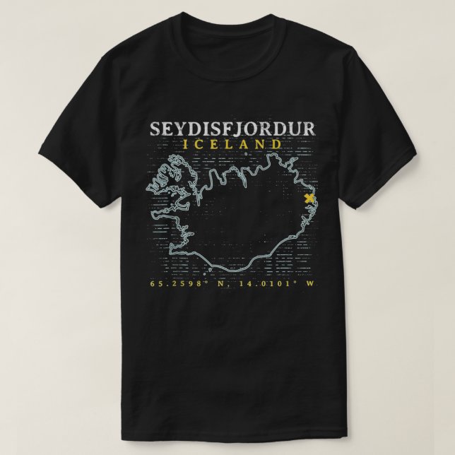Island Seydisfjordur T Shirt (Design framsida)