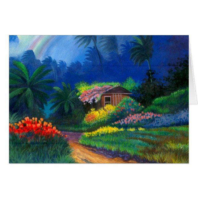 Island Shack Hälsningskort (Framsidan Horizontal)