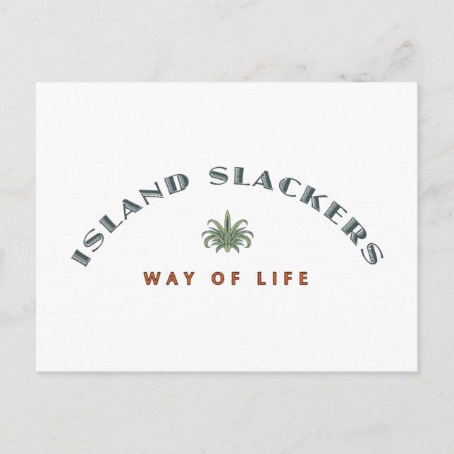 Island Slacker Way of Life Vykort (Framsida)