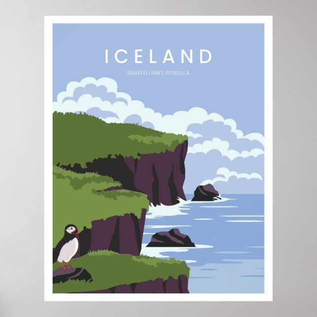 Island Snaefellsnes Peninsula Poster (Framsidan)