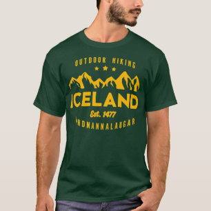 Island som höjer LANDMANNALAUGAR Est T Shirt