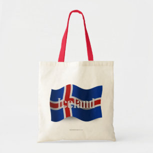 Island som vinkar flagga tygkasse