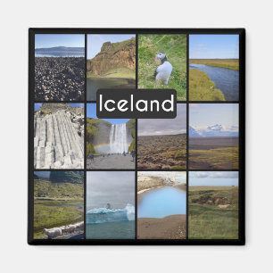 Island, sommarlandskap magnet