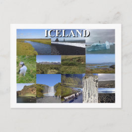 Island Sommarlandskap Vykort