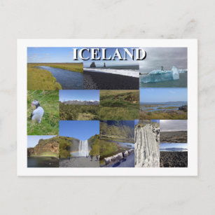 Island Sommarlandskap Vykort
