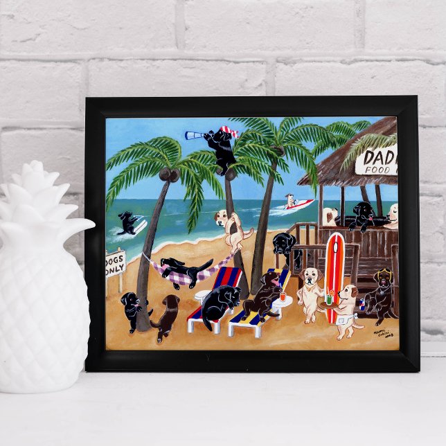 Island Summer Vacation Labradors Artwork Poster (Skapare uppladdad)