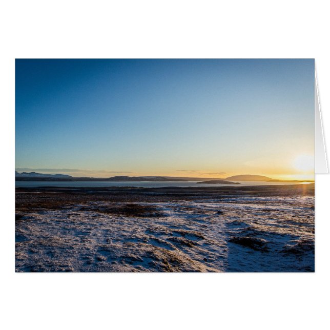 Island Sunrise Hälsningskort (Framsidan Horizontal)
