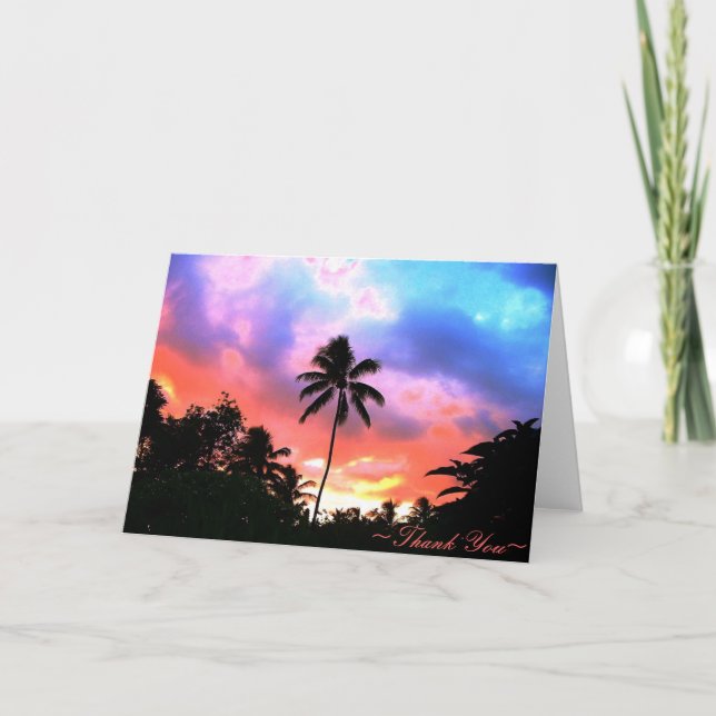 Island Sunset Kort (Framsida)