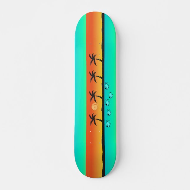 Island Sunset Skateboard (Framsida)