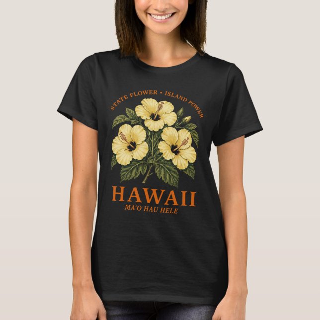 Island Sunshine Hawaiian Hibiscus T Shirt (Framsida)