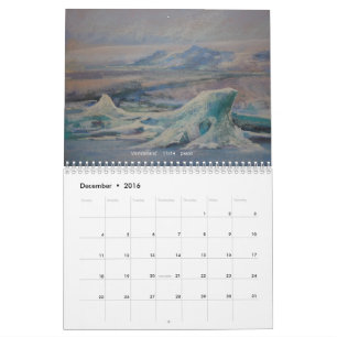 Island till och med ögonen av en konstnärkalende kalender