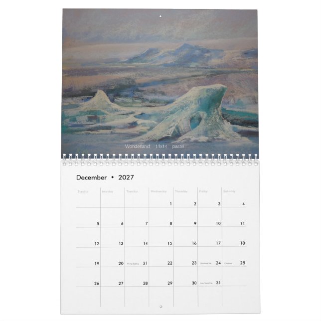 Island till och med ögonen av en konstnärkalender kalender (Dec 2027)