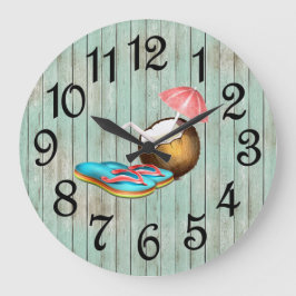 Island Time Large Clock Stor Klocka