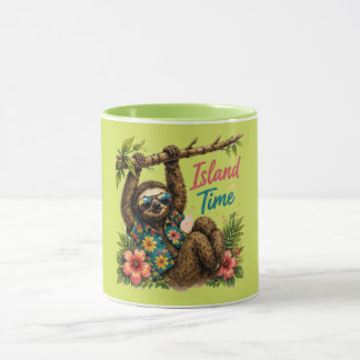 Island Time Sloth Tropical Mugg