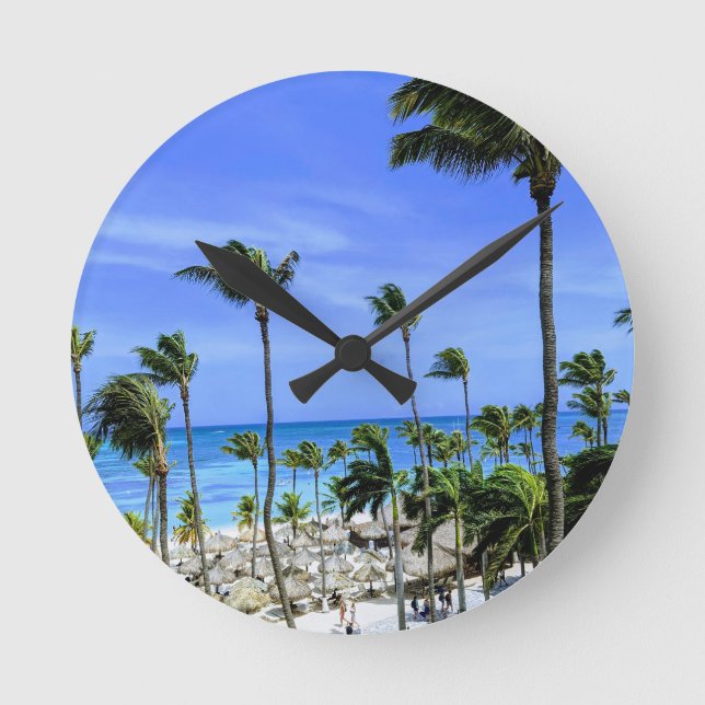 Island Time Wall Clock Rund Klocka (Framsida)