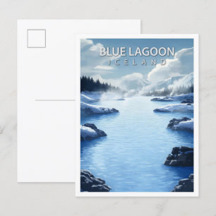 Island Travel i vackert Ställe Blue Lagoon Vykort
