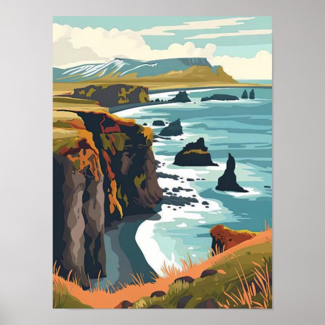 Island Tryck Island Illustration Island Resa (Framsidan)