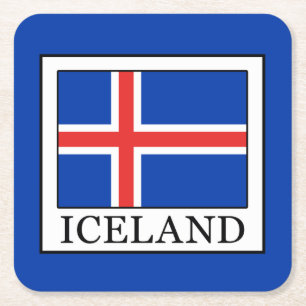 Island Underlägg Papper Kvadrat